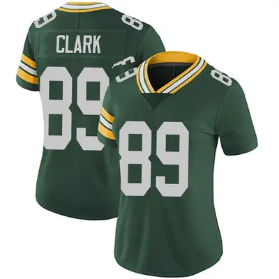 Women's Limited Michael Clark Green Bay Packers Green Team Color Vapor Untouchable Jersey