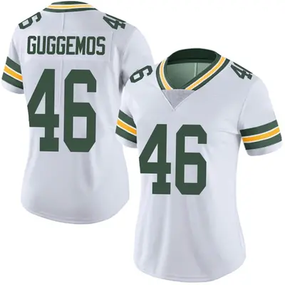 Women's Limited Nick Guggemos Green Bay Packers White Vapor Untouchable Jersey