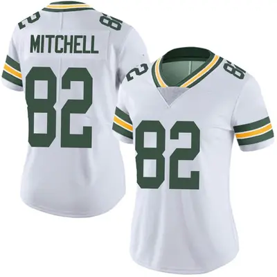 Women's Limited Osirus Mitchell Green Bay Packers White Vapor Untouchable Jersey