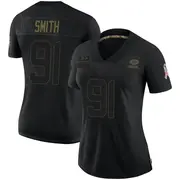 Women's Limited Preston Smith Green Bay Packers Black 2020 Salute To Service Jersey