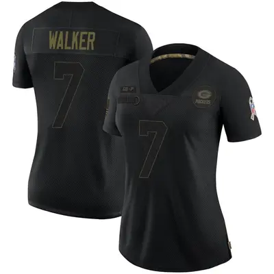 Women's Limited Quay Walker Green Bay Packers Black 2020 Salute To Service Jersey