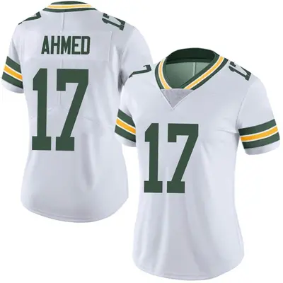 Women's Limited Ramiz Ahmed Green Bay Packers White Vapor Untouchable Jersey