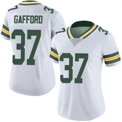 Women's Limited Rico Gafford Green Bay Packers White Vapor Untouchable Jersey