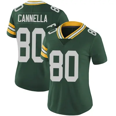 Women's Limited Sal Cannella Green Bay Packers Green Team Color Vapor Untouchable Jersey