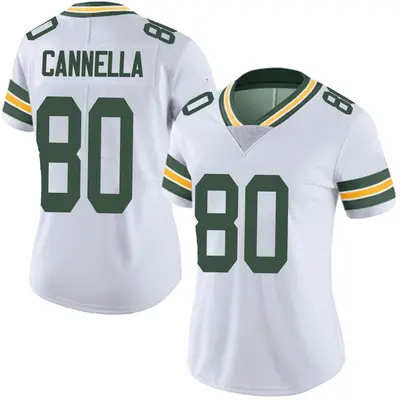 Women's Limited Sal Cannella Green Bay Packers White Vapor Untouchable Jersey