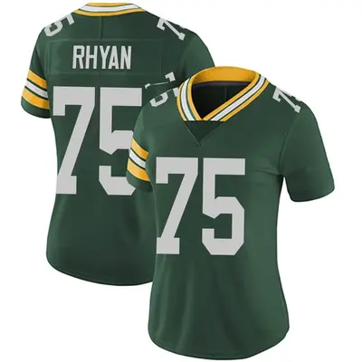 Women's Limited Sean Rhyan Green Bay Packers Green Team Color Vapor Untouchable Jersey
