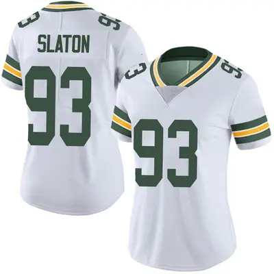 Women's Limited T.J. Slaton Green Bay Packers White Vapor Untouchable Jersey