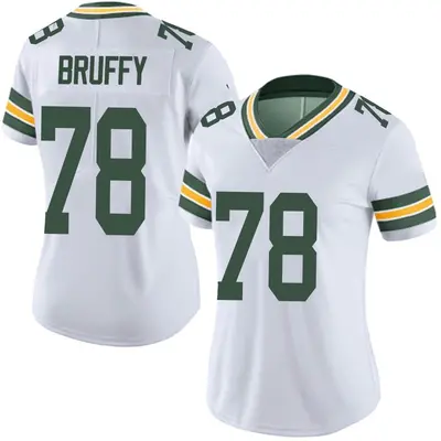 Women's Limited Travis Bruffy Green Bay Packers White Vapor Untouchable Jersey