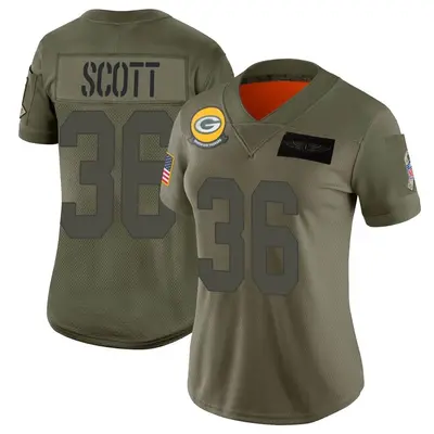 Women's Limited Vernon Scott Green Bay Packers Camo 2019 Salute to Service Jersey