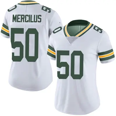 Women's Limited Whitney Mercilus Green Bay Packers White Vapor Untouchable Jersey