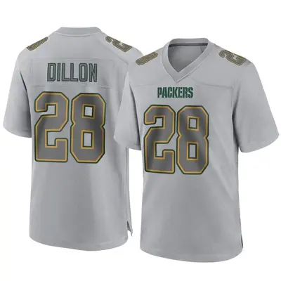Youth Game AJ Dillon Green Bay Packers Gray Atmosphere Fashion Jersey