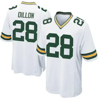 Youth Game AJ Dillon Green Bay Packers White Jersey