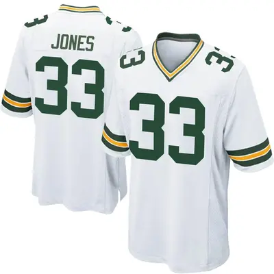 Youth Game Aaron Jones Green Bay Packers White Jersey