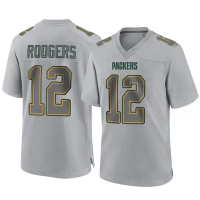 Youth Game Aaron Rodgers Green Bay Packers Gray Atmosphere Fashion Jersey