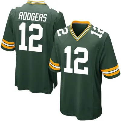 Youth Game Aaron Rodgers Green Bay Packers Green Team Color Jersey