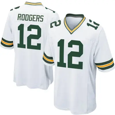 Youth Game Aaron Rodgers Green Bay Packers White Jersey