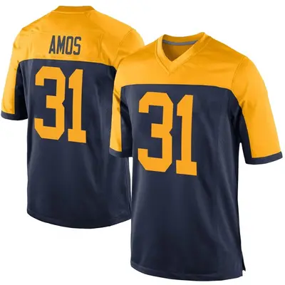 Youth Game Adrian Amos Green Bay Packers Navy Alternate Jersey