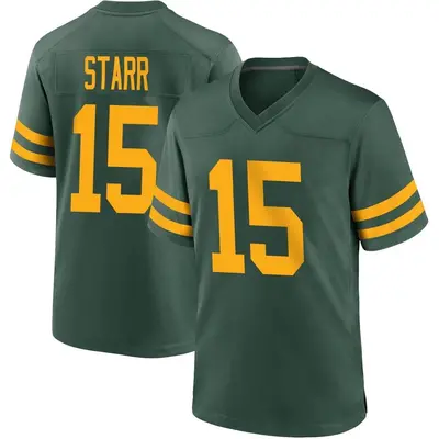 Youth Game Bart Starr Green Bay Packers Green Alternate Jersey