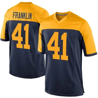 Youth Game Benjie Franklin Green Bay Packers Navy Alternate Jersey