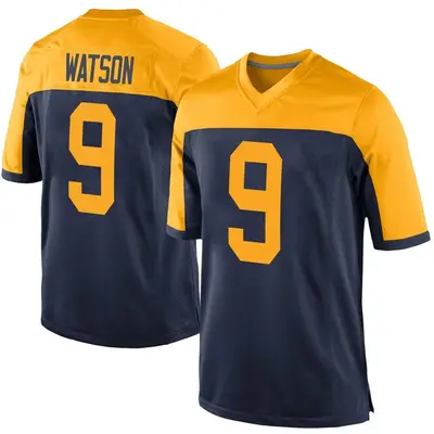 Youth Game Christian Watson Green Bay Packers Navy Alternate Jersey