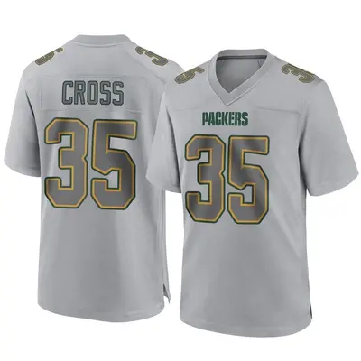Youth Game De'Vante Cross Green Bay Packers Gray Atmosphere Fashion Jersey