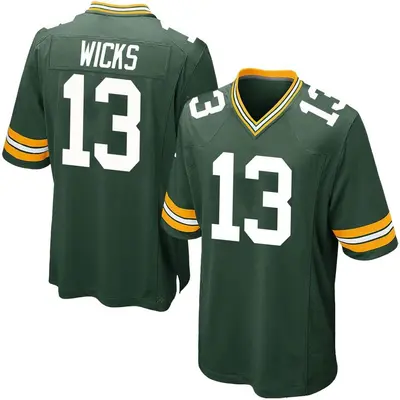 Youth Game Dontayvion Wicks Green Bay Packers Green Team Color Jersey