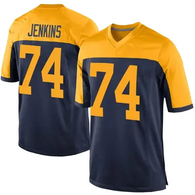 Youth Game Elgton Jenkins Green Bay Packers Navy Alternate Jersey