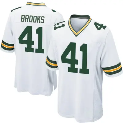 Youth Game Ellis Brooks Green Bay Packers White Jersey