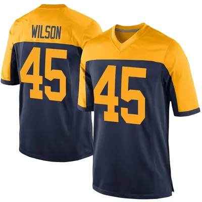 Youth Game Eric Wilson Green Bay Packers Navy Alternate Jersey