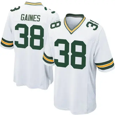 Youth Game Innis Gaines Green Bay Packers White Jersey