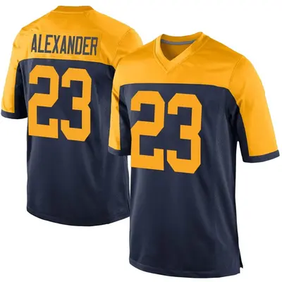 Youth Game Jaire Alexander Green Bay Packers Navy Alternate Jersey