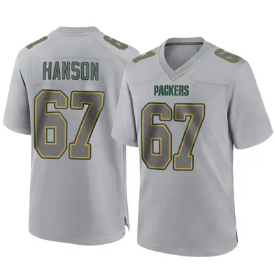 Youth Game Jake Hanson Green Bay Packers Gray Atmosphere Fashion Jersey