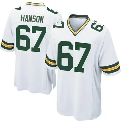 Youth Game Jake Hanson Green Bay Packers White Jersey