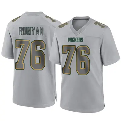 Youth Game Jon Runyan Green Bay Packers Gray Atmosphere Fashion Jersey