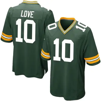 Youth Game Jordan Love Green Bay Packers Green Team Color Jersey