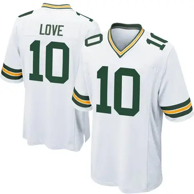 Youth Game Jordan Love Green Bay Packers White Jersey