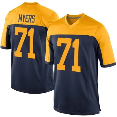 Youth Game Josh Myers Green Bay Packers Navy Alternate Jersey