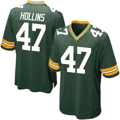 Youth Game Justin Hollins Green Bay Packers Green Team Color Jersey