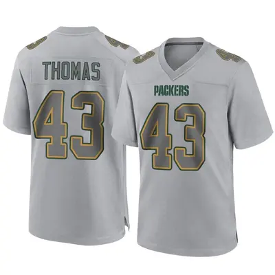 Youth Game Kiondre Thomas Green Bay Packers Gray Atmosphere Fashion Jersey