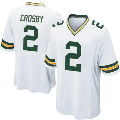Youth Game Mason Crosby Green Bay Packers White Jersey