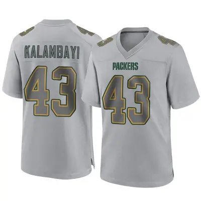 Youth Game Peter Kalambayi Green Bay Packers Gray Atmosphere Fashion Jersey