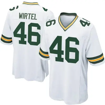 Youth Game Steven Wirtel Green Bay Packers White Jersey