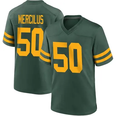 Youth Game Whitney Mercilus Green Bay Packers Green Alternate Jersey