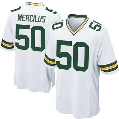 Youth Game Whitney Mercilus Green Bay Packers White Jersey