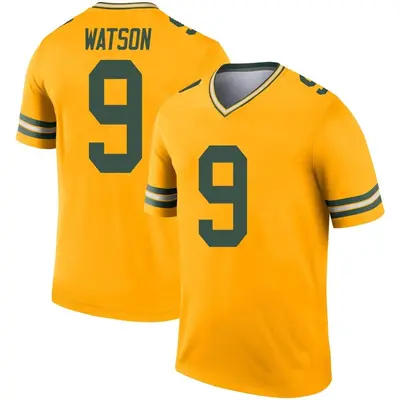 Youth Legend Christian Watson Green Bay Packers Gold Inverted Jersey