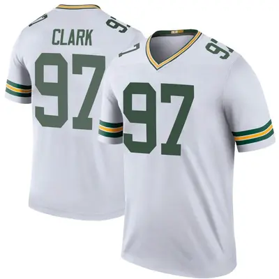 Youth Legend Kenny Clark Green Bay Packers White Color Rush Jersey