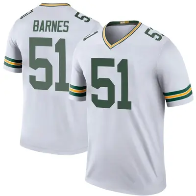 Youth Legend Krys Barnes Green Bay Packers White Color Rush Jersey