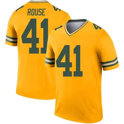 Youth Legend Nydair Rouse Green Bay Packers Gold Inverted Jersey