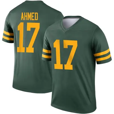 Youth Legend Ramiz Ahmed Green Bay Packers Green Alternate Jersey