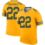 Youth Legend Shemar Jean-Charles Green Bay Packers Gold Inverted Jersey